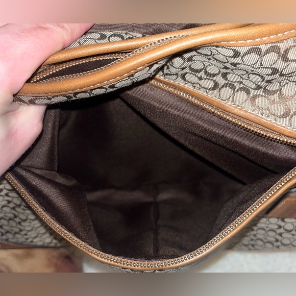 RARE Coach Soho Brown & Tan Signature Messenger Laptop Bag - Picture 7 of 11